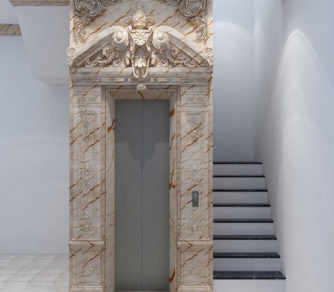 48 mẫu cầu thang máy ốp đá hoa cương đẹp nhất 3 miền